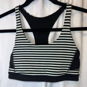 Lululemon Striped Black and White Sports Bra
